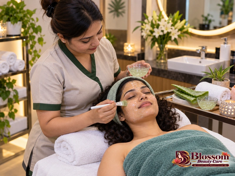 Aloe Facial service at Blossom Beauty Care in Raipur