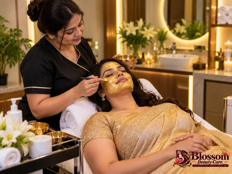 Gold Facial service in Raipur at Blossom Beauty Care