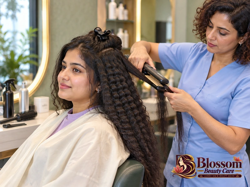 Hair Crimping service in Raipur at Blossom Beauty Care
