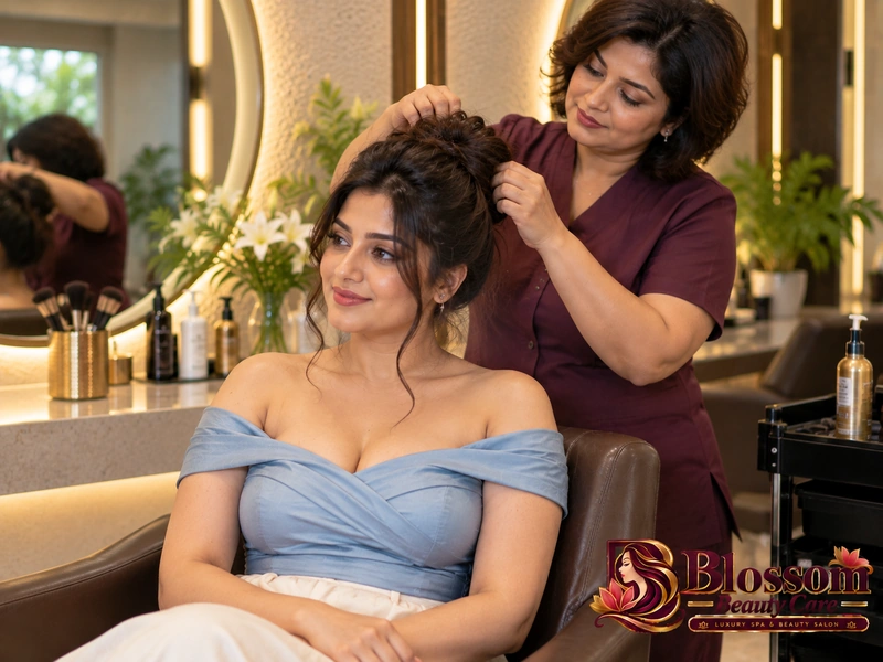 Messy Bun Hairstyle in Raipur