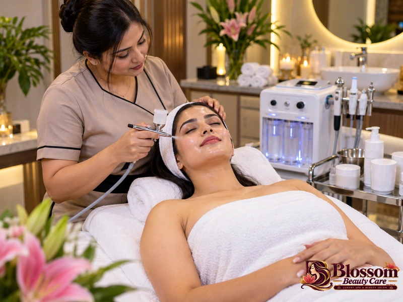 Oxygen Facial service at Blossom Beauty Care in Raipur