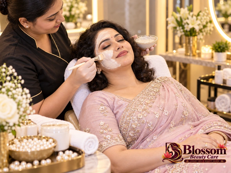 Pearl Facial service in Raipur at Blossom Beauty Care