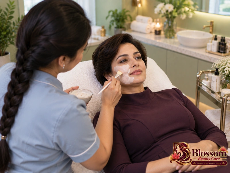 Sensitive Skin Bleach service in Raipur at Blossom Beauty Care