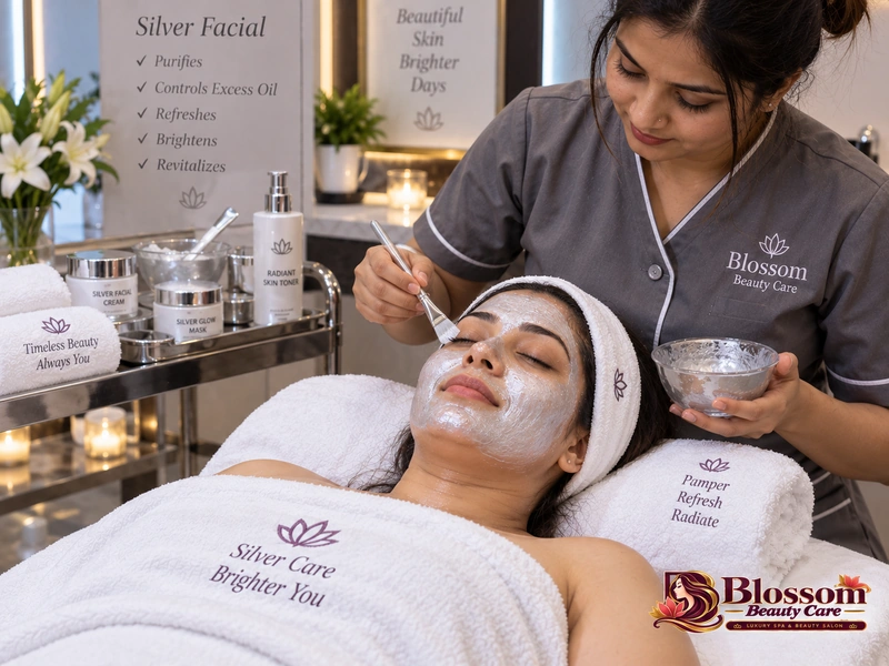 Silver Facial service at Blossom Beauty Care in Raipur